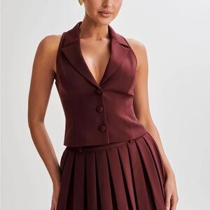 Meshki mura suiting vest plum size extra small